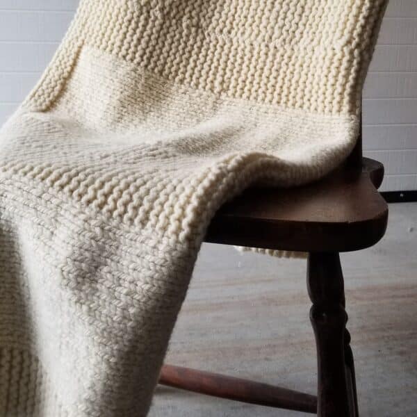 Hand Knit Wool Blanket - Image 3