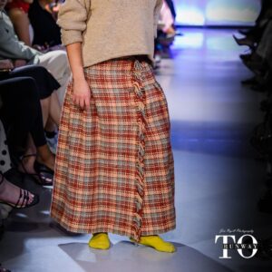Wool Skirt Pleated Wrap