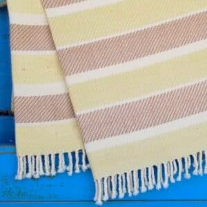Summer Blanket - Brown & Green Stripes
