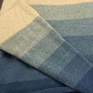 Rolled Edge Sweater - Indigo Stripes